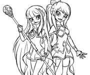 Coloriage Les deux princesses de LoliRock