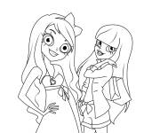 Coloriage Les princesses de LoliRock Talia et Iris