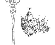 Coloriage Lolirock sceptre d’Ephidia et la couronne royale