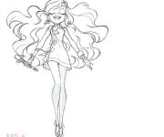 Coloriage et dessins gratuit Princesse LoliRock styl&eacute; à imprimer