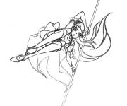 Coloriage et dessins gratuit Princesse Talia au combat à imprimer
