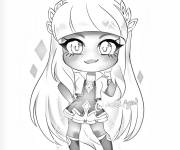 Coloriage et dessins gratuit Princesse Talia chibi LoliRock à imprimer
