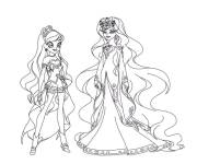Coloriage Reine Manon et la princesse Iris de LoliRock