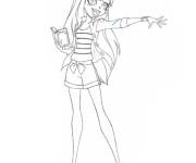 Coloriage et dessins gratuit Talia en lisant un livre LoliRock à imprimer