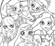 Coloriage Tous les princesses de LoliRock