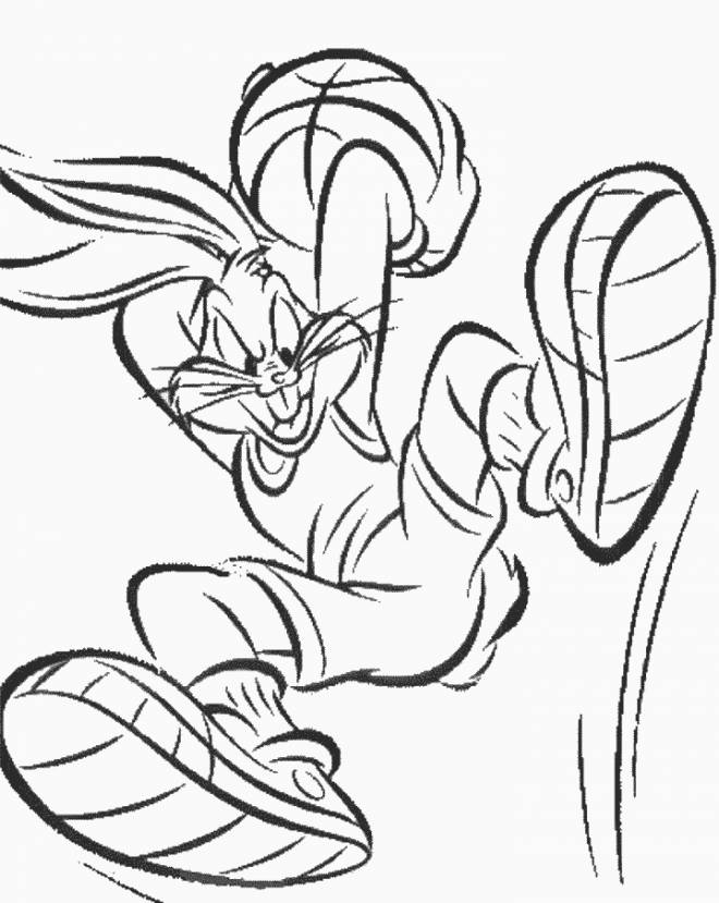Coloriage et dessins gratuits Bugs Bunny dans Looney Tunes à imprimer
