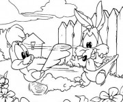 Coloriage Looney Tunes Bip Bip et Coyote
