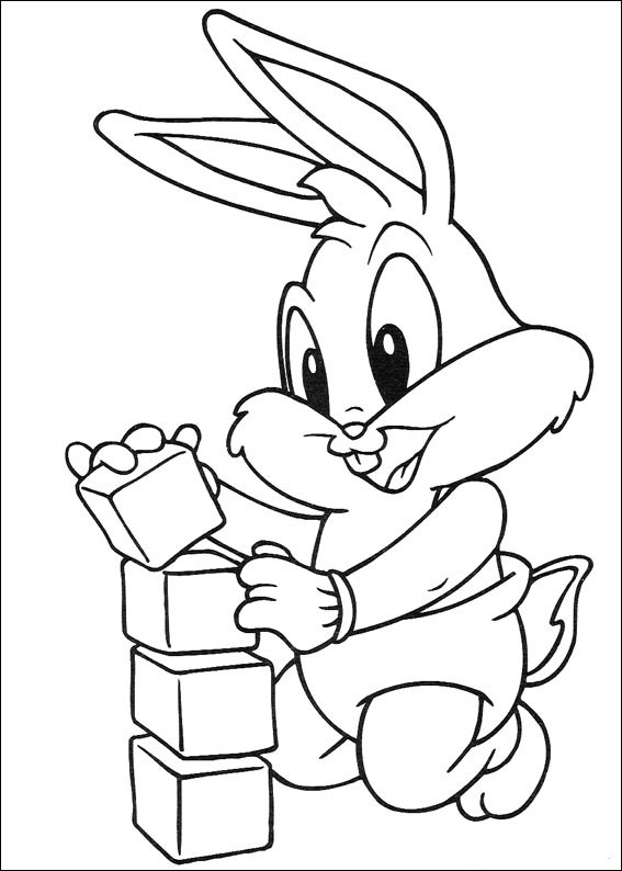 Coloriage et dessins gratuits Looney Tunes bug bunny à imprimer