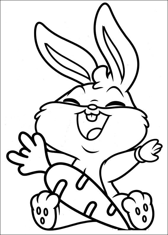 Coloriage et dessins gratuits Looney Tunes Bug Bunny baby à imprimer