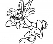 Coloriage Looney Tunes bug bunny et ses bêtises