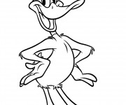 Coloriage et dessins gratuit Looney Tunes daffy à imprimer