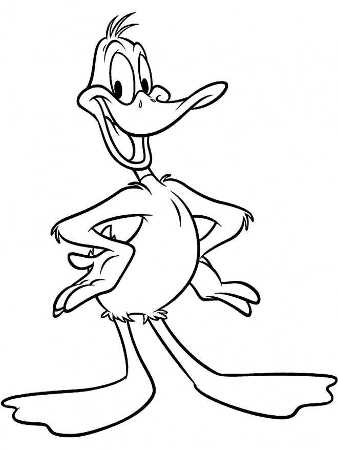 Coloriage et dessins gratuits Looney Tunes daffy à imprimer