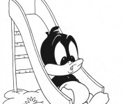 Coloriage Looney Tunes Daffy b&eacute;b&eacute;