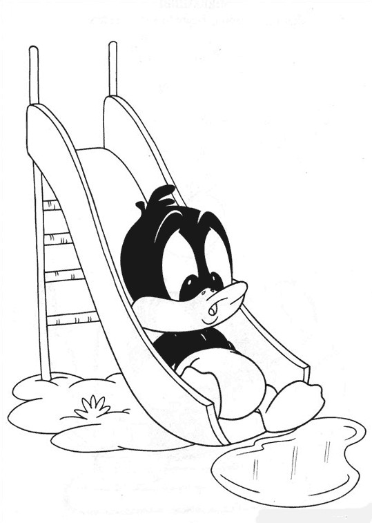 Coloriage et dessins gratuits Looney Tunes Daffy bébé à imprimer
