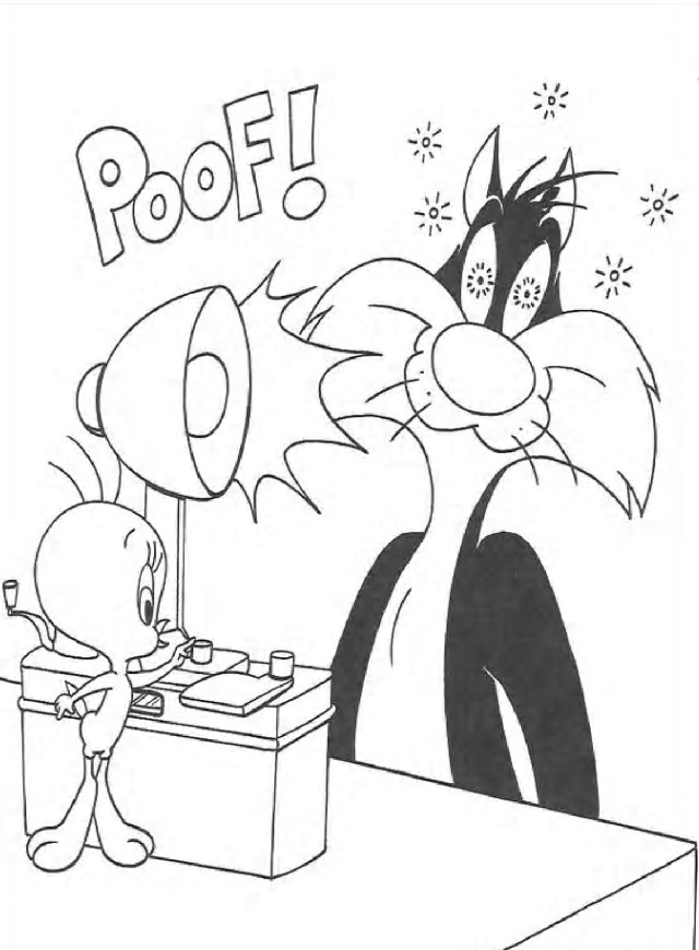 Coloriage et dessins gratuits Looney Tunes Titi et Grosminet à imprimer