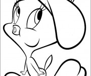 Coloriage Looney Tunes Titi le peintre