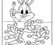Coloriage et dessins gratuit mini Bugs Bunny à imprimer