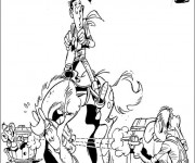 Coloriage Lucky Luke &agrave; d&eacute;couper