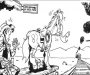 Coloriage Lucky Luke &agrave; t&eacute;l&eacute;charger