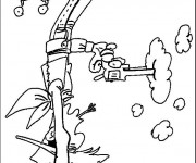 Coloriage Lucky Luke en noir et blanc
