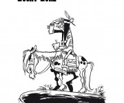 Coloriage Lucky Luke et L'indien
