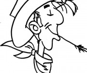 Coloriage et dessins gratuit Lucky Luke facile à imprimer