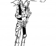 Coloriage Lucky Luke pour Gar&ccedil;ons