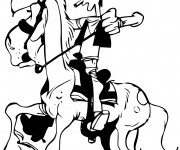 Coloriage Lucky Luke vectoriel