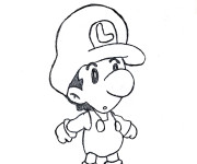 Coloriage Bébé Luigi à imprimer