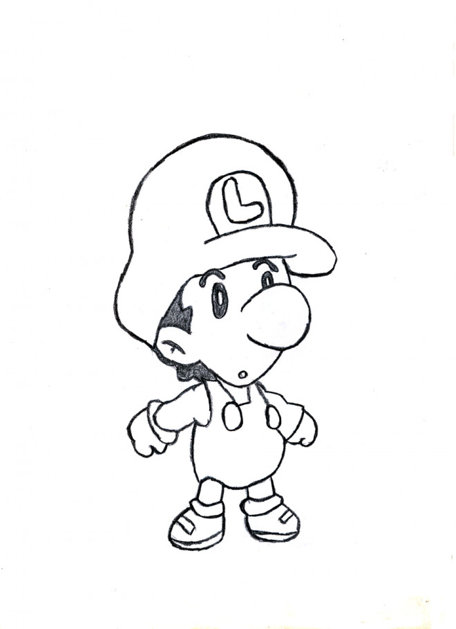 Coloriage Bebe Luigi A Imprimer