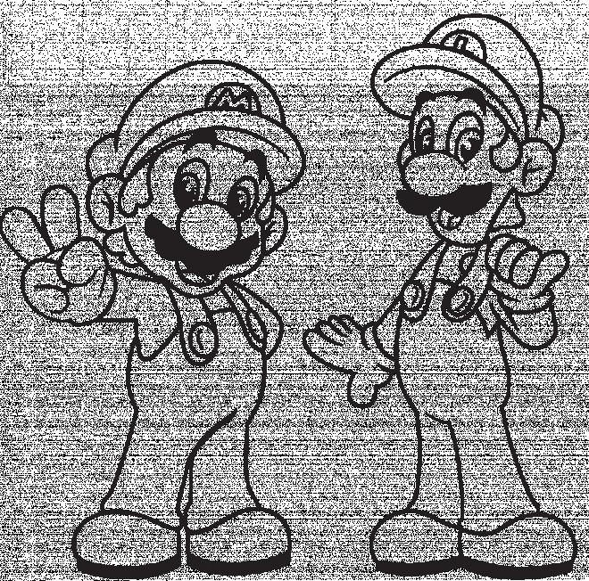 Coloriage Dessin De Mario Et Luigi à Imprimer