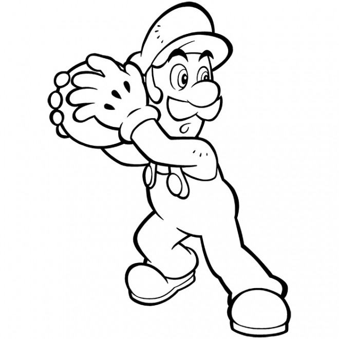 Coloriage et dessins gratuits Luigi Basketteur à imprimer