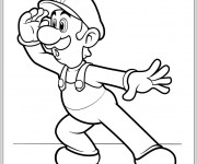 Coloriage Luigi facile à imprimer