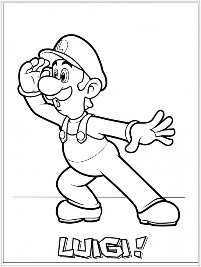Coloriage et dessins gratuits Luigi facile à imprimer à imprimer