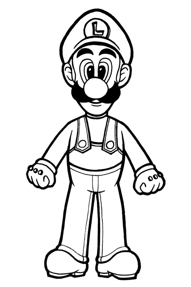 Coloriage Luigi gratuit dessin  gratuit   imprimer 