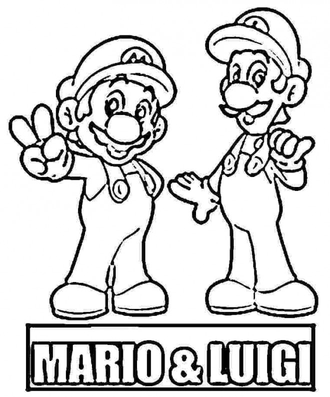 Coloriage et dessins gratuits Mario Bros et Luigi à imprimer