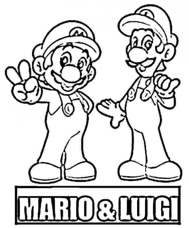 Coloriage Mario Bros Et Luigi Dessin Gratuit Imprimer
