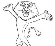 Coloriage Alex du film Madagascar 2