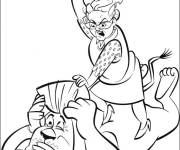 Coloriage Alex et la femme Majunga de Madagascar