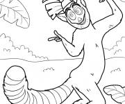 Coloriage Le roi Julian de Madagascar