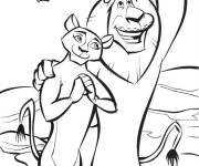 Coloriage Le roi Zuba avec sa femme