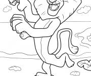 Coloriage Le show du lion Alex commence