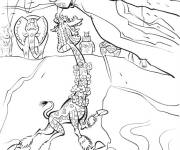 Coloriage Les aventures d'Alex , Gloria et Melman