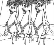 Coloriage Les chevaux de Madagascar