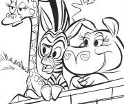 Coloriage Les personnages de Madagascar