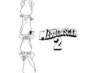 Coloriage Les pingouins de Madagascar 2