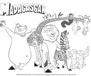 Coloriage Madagascar 3