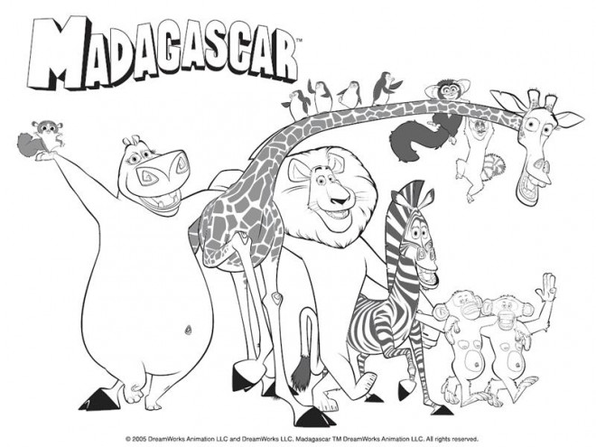 Coloriage et dessins gratuits Madagascar 3 à imprimer