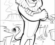 Coloriage Madagascar 3 et le lion