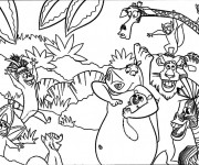 Coloriage Madagascar 4